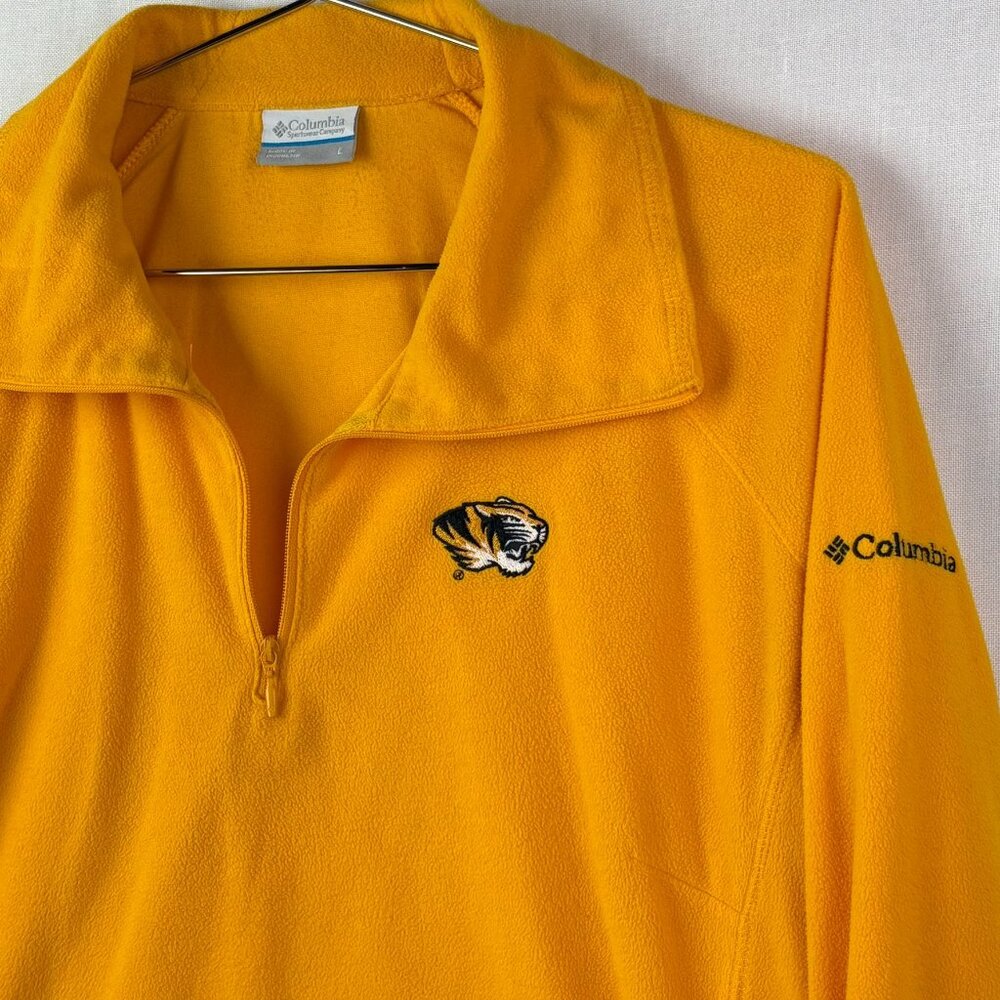 Columbia Zip Fleece Pullover Shirt Missouri Tigers Top Mizzou NCAA Embroidered L - Picture 15 of 15